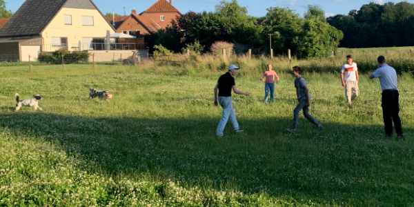 Spielen auf der Wiese